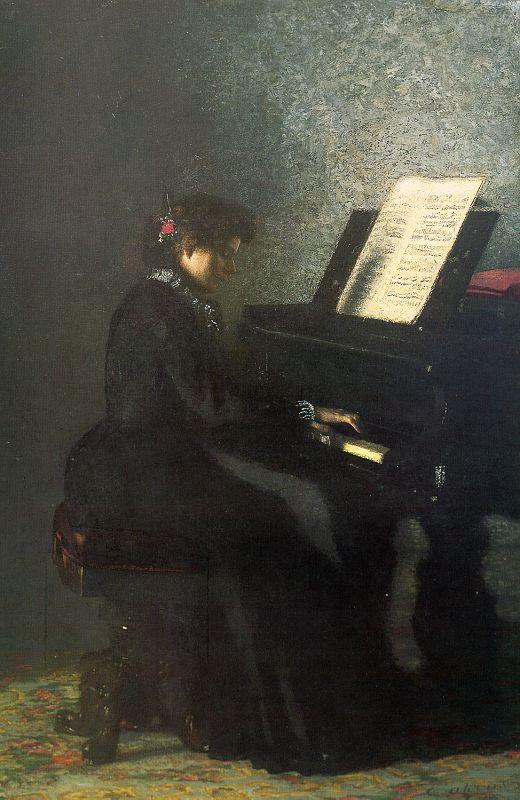 Thomas Eakins Elizabeth at the Piano Sweden oil painting art